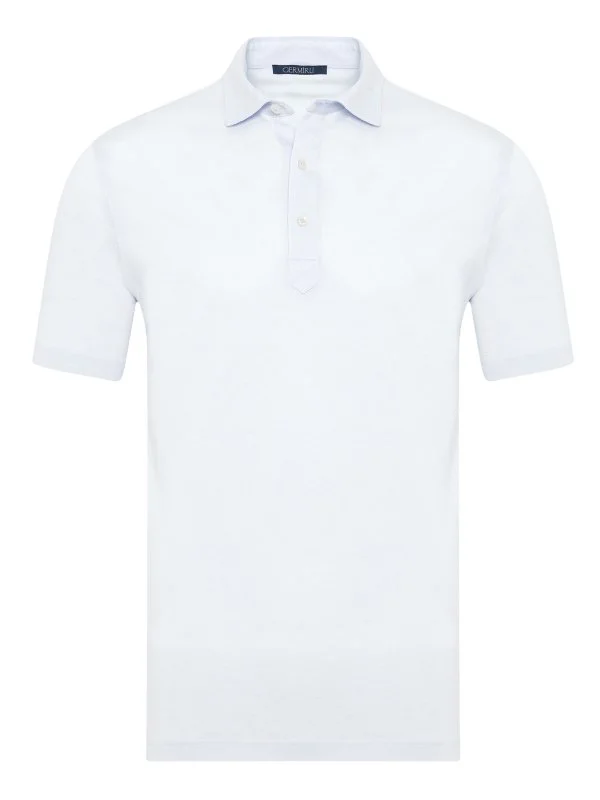 Germirli Lilac Piquet Shirt Collar Regular Fit Mercerized T-Shirt - 1