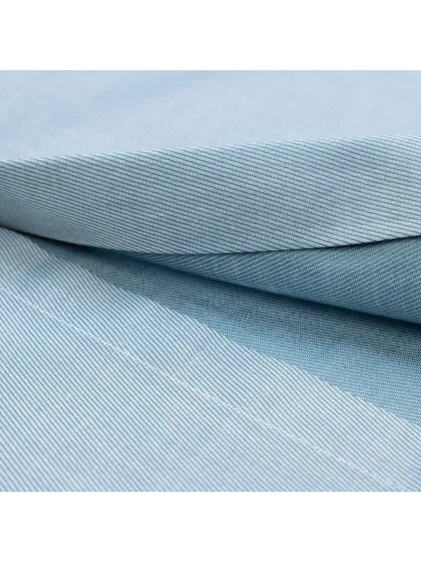 Germirli Mint Green Hidden Placket Soft Collar Tailor Fit Diagonal Pattern Cotton Shirt - 4