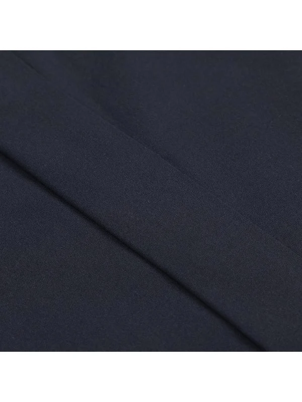 Germirli Navy Blue Hidden Placket Classic Collar Tailor Fit Cotton Elastane Shirt - 3