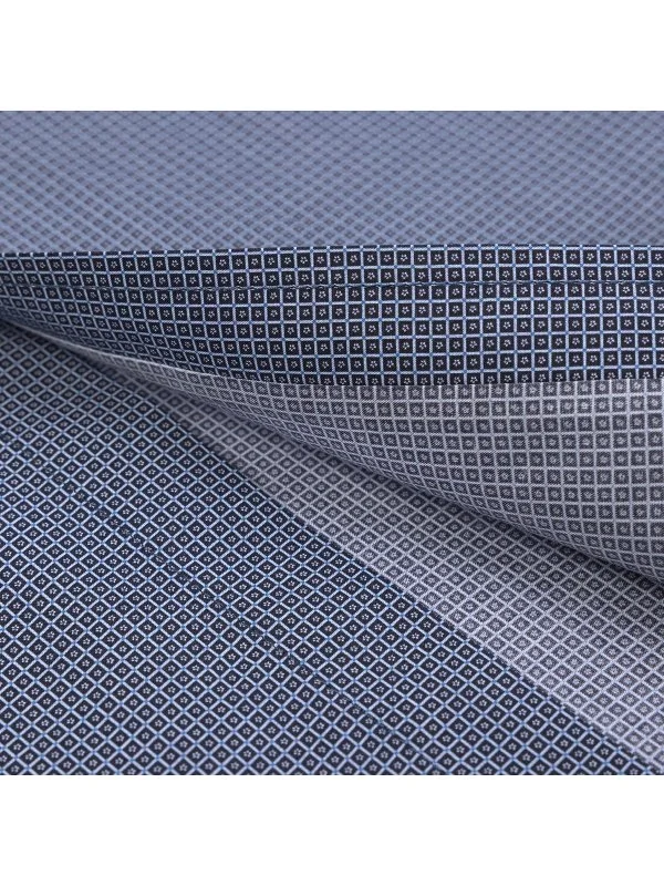 Germirli Navy Blue Small Patterned Soft Collar Tailor Fit Cotton Shirt - 3