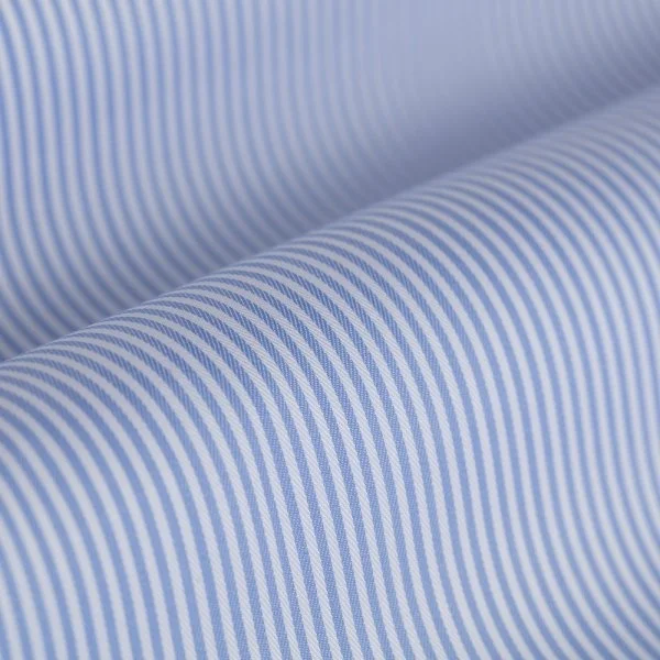Germirli Non Iron Light Blue Striped Tailor Fit Shirt - 2