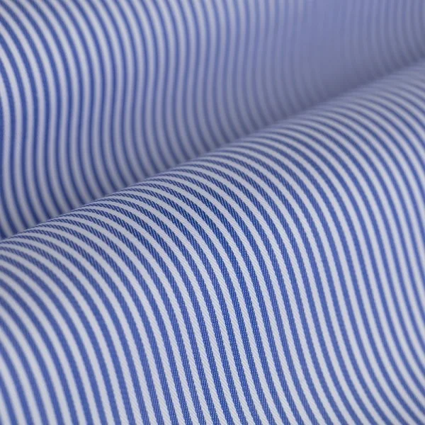 Germirli Non Iron Dark Blue Striped Tailor Fit Shirt - 2