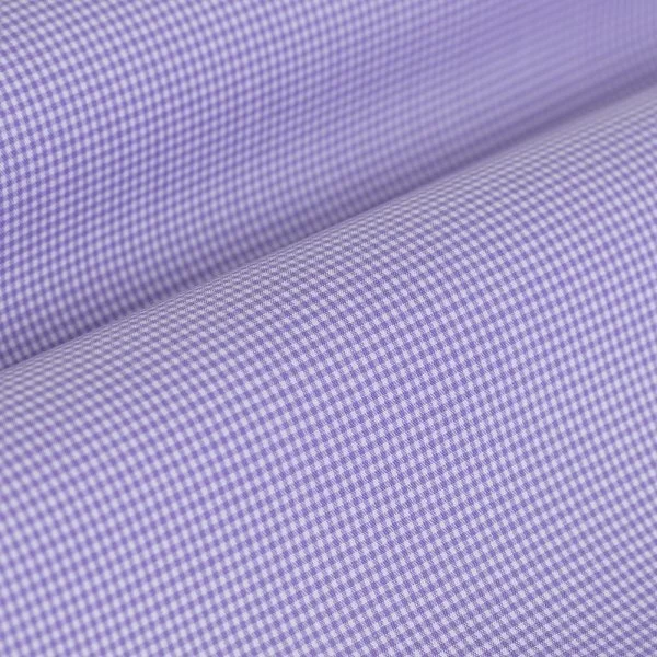 Non Iron Lilac Checkered Button-down Collar Tailor Fit Shirt with Germirli - 3
