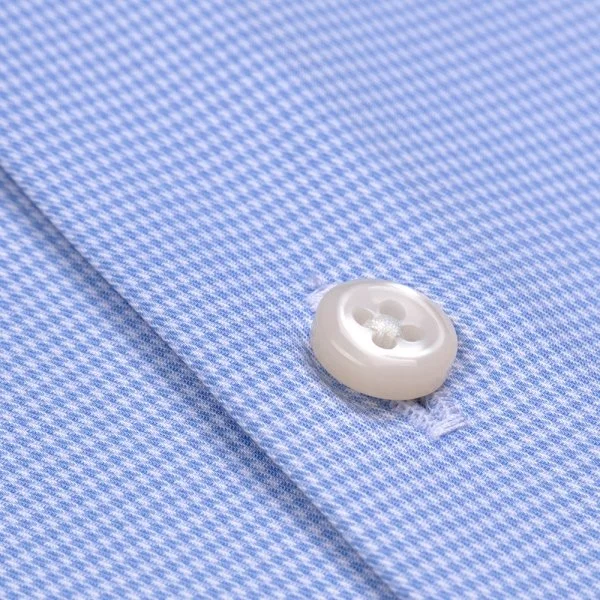 Non Iron Piyedepul Patterned Classic Collar Tailor Fit Journey Blue Shirt with Germirli - 2