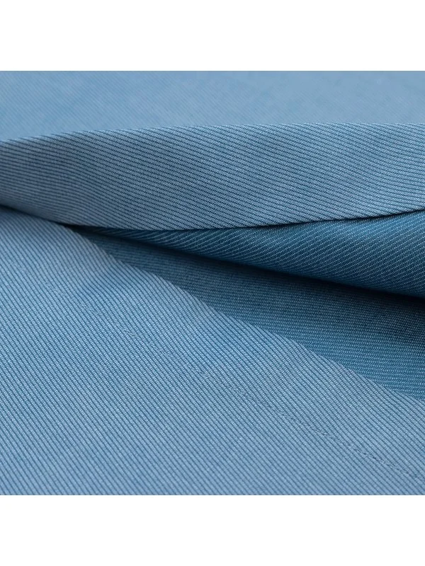 Germirli Petrol Blue Hidden Placket Soft Collar Tailor Fit Diagonal Pattern Cotton Shirt - 3