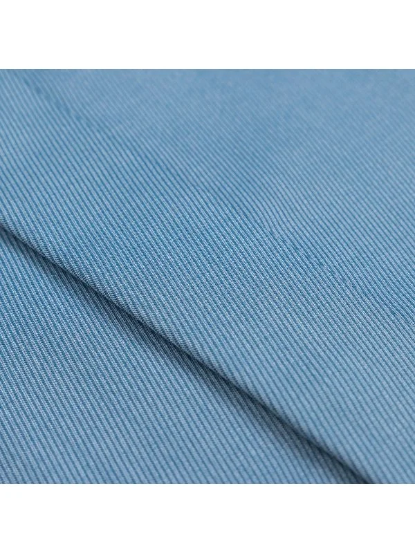Germirli Petrol Blue Hidden Placket Soft Collar Tailor Fit Diagonal Pattern Cotton Shirt - 4