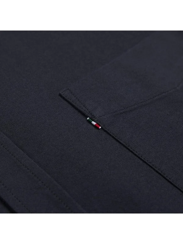 Germirli Sport Oxford Button Collar Black Single Pocket Cotton Shirt - 4