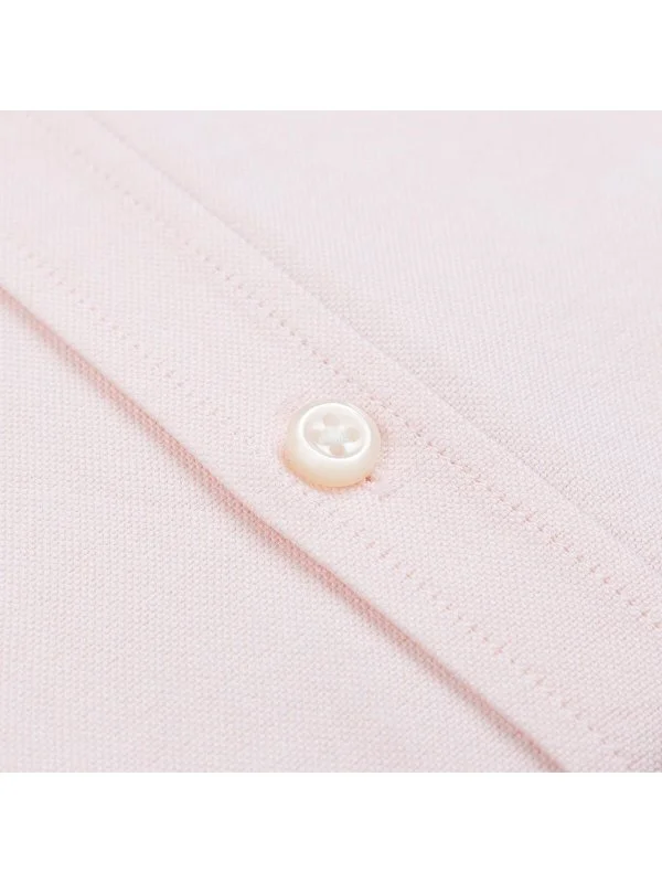 Germirli Sport Oxford Hidden Button Collar Soft Pink Utilty Flap Pocket Organic Cotton Shirt - 3