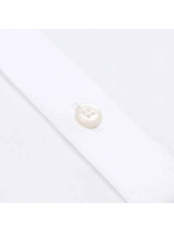 Germirli White Button-down Collar Tailor Fit Tencel Men's Shirt - 3