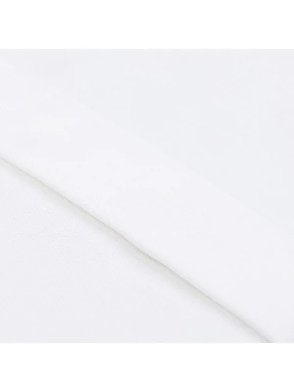 Germirli White Hidden Placket Soft Collar Tailor Fit Diagonal Pattern Cotton Shirt - 3