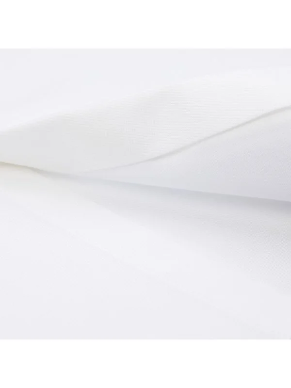 Germirli White Hidden Placket Soft Collar Tailor Fit Diagonal Pattern Cotton Shirt - 4