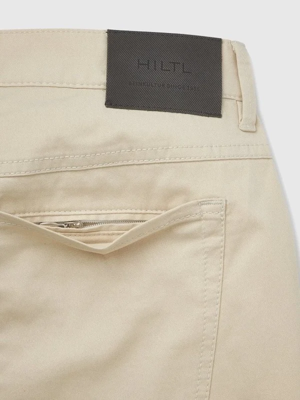 Hiltl 5 Pocket Beige Cotton Elastane Regular Fit Trousers - 6