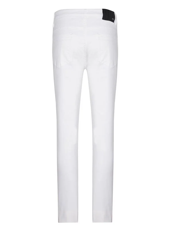 Hiltl 5 Pocket Ecru Cotton Elastane Slim Fit Trousers - 2