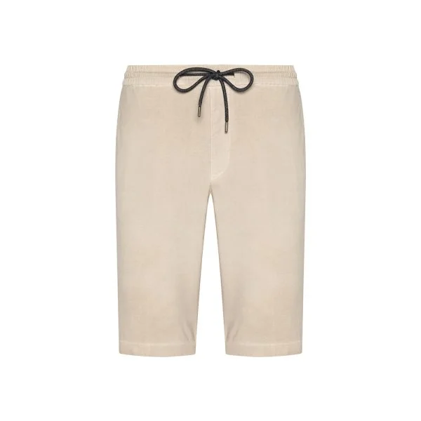 Hiltl Beige Color Vintage Elastic Waist Cotton Elastane Bermuda - 1