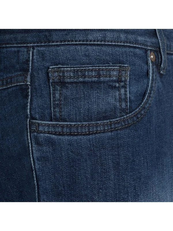 Hiltl Blue Washed Cotton Elastane 5 Pocket Regular Fit Denim Men's Trousers - 2