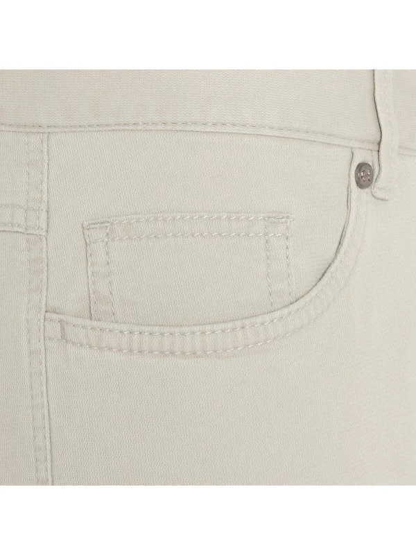 Hiltl Ecru 5 Pocket Textured Cotton Elastane Slim Fit Trousers - 2