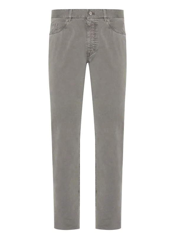 Hiltl Gray 5 Pocket Washed Slim Fit Trousers - 1