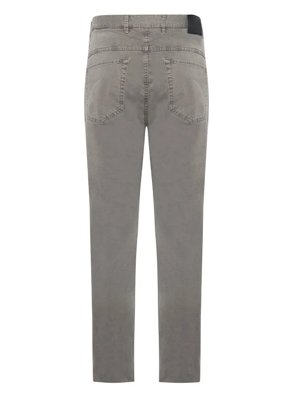 Hiltl Gray 5 Pocket Washed Slim Fit Trousers - 3