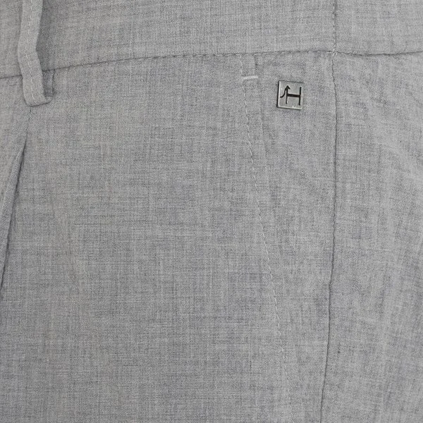Hiltl Gray Sear Sucker Elastic Waist Cotton Bermuda - 2