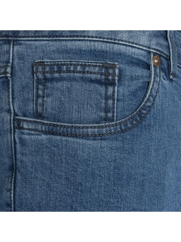 Hiltl Light Blue Washed Cotton Elastane 5 Pocket Regular Fit Denim Men's Trousers - 2