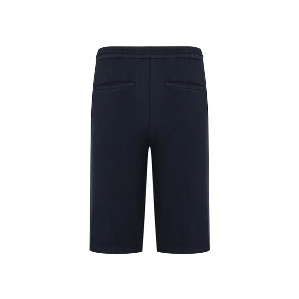 Hiltl Navy Blue Vintage Elastic Waist Cotton Elastane Bermuda - 3