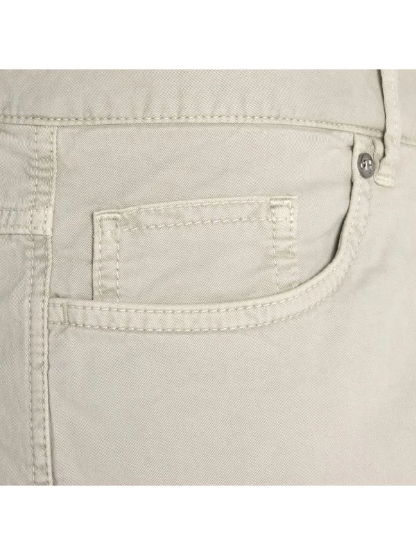 Hiltl Stone Color 5 Pocket Washed Slim Fit Cotton Trousers - 2