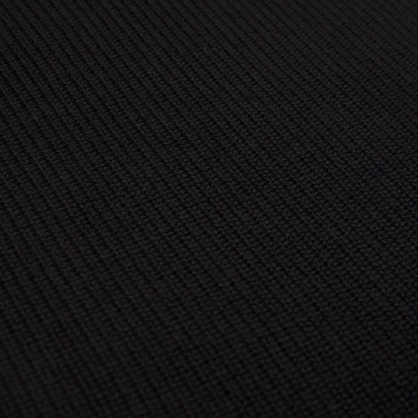 La Fileria Black Knitted Wool Scarf - 2