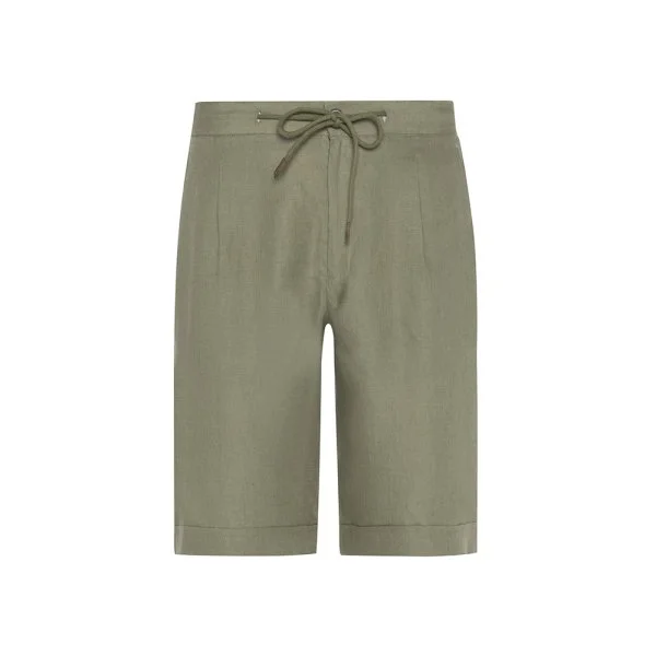 La Fileria Green Bermuda Linen Bermuda - 1