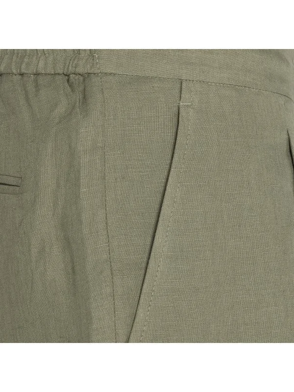 La Fileria Green Bermuda Linen Bermuda - 2