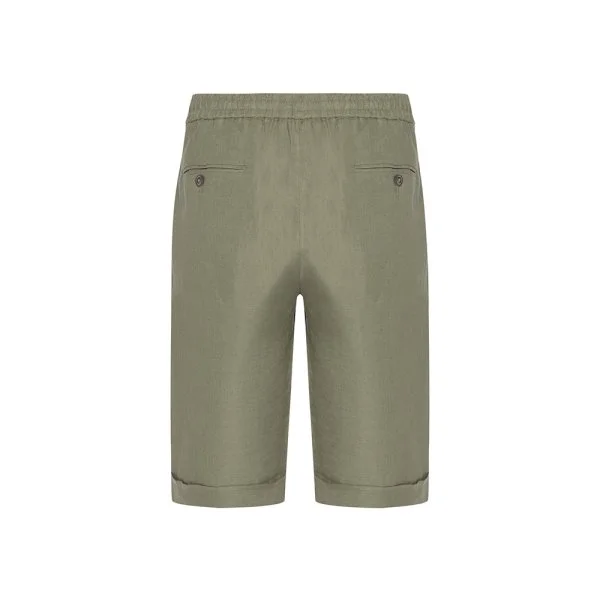 La Fileria Green Bermuda Linen Bermuda - 3