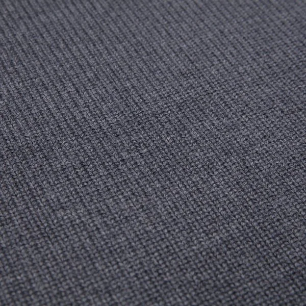 La Fileria Gray Knitted Wool Scarf - 2