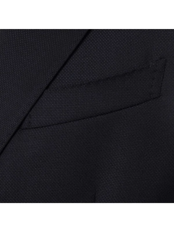 Sartoria Latorre Navy Blue Wool Unlined Blazer Jacket - 3