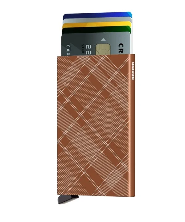 Secrid Cardprotector Laser Tartan Rust Wallet - 2