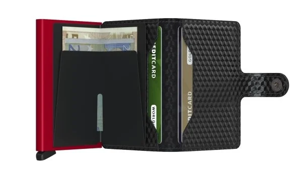Secrid Miniwallet Cubic Black Red Wallet - 3
