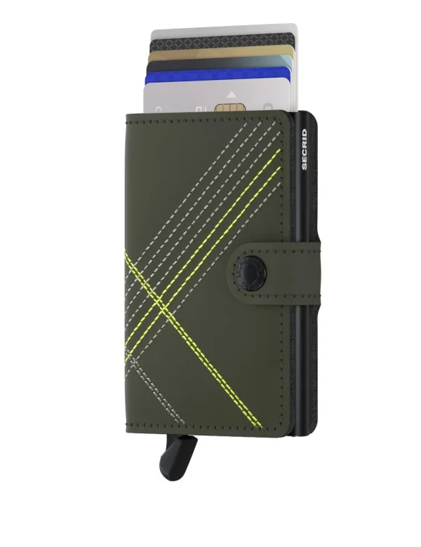 Secrid Miniwallet Stichlinea Lime Wallet - 2