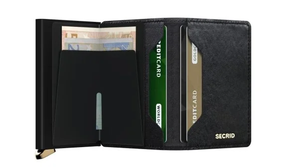 Secrid Premium Slimwallet Emboss Diamond Black Wallet - 4