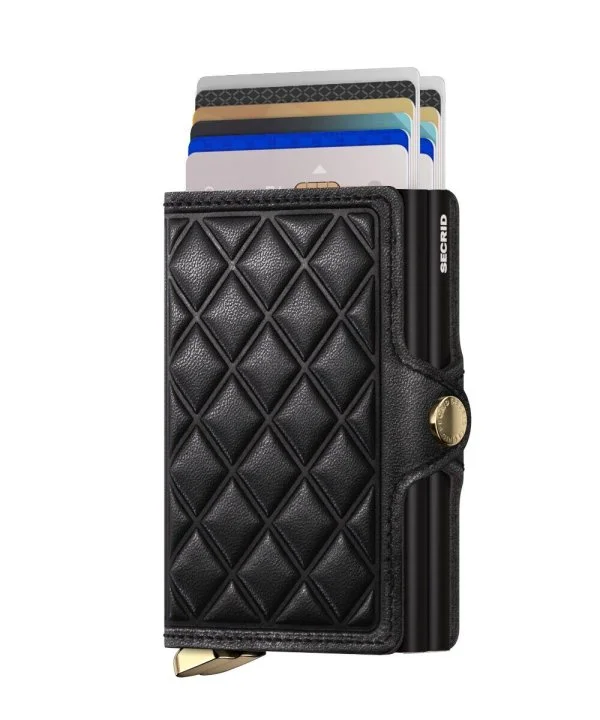 Secrid Premium Twinwallet Emboss Diamond Black Wallet - 2
