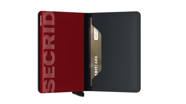 Secrid Slimwallet Matte Black Red Wallet - 4
