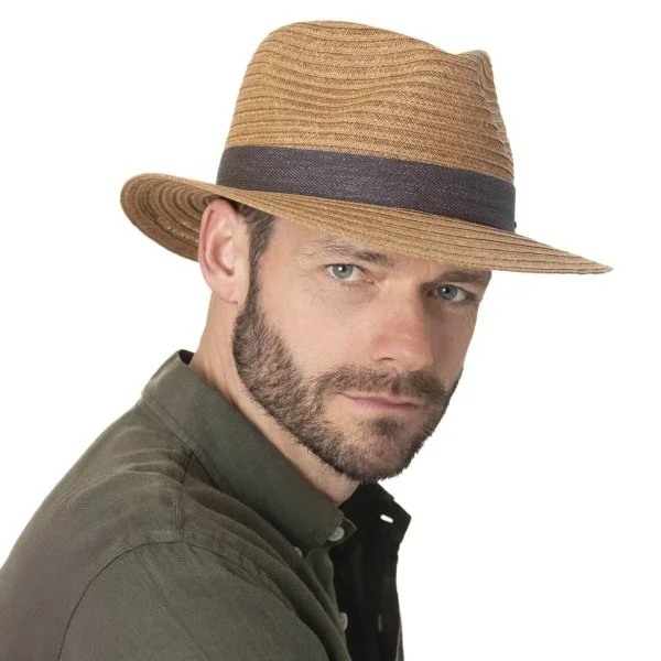 Stetson Dark Beige Traveler Toyo Straw Hat - 5