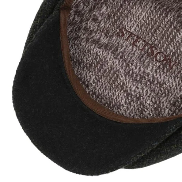 Stetson Hatteras Wool Olive Green Flat Cap Hat - 3