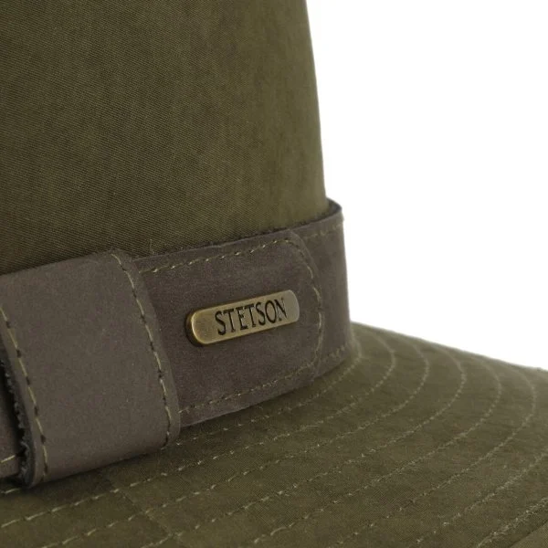 Stetson Olive Green Traveller Waxed Cotton Uv Protection Water Repellent Hat - 3