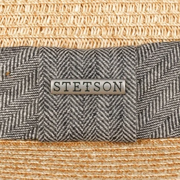 Stetson Traveller Toyo Herringbone Banded Sand Straw Hat - 6