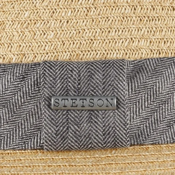 Stetson Traveller Toyo Herringbone Banded Sand Straw Hat - 8