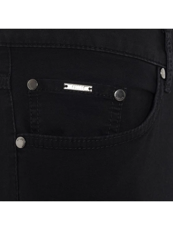 Gallus 5 Cep Düz Siyah Esnek İnce Denim Regular Fit Pantolon - 2