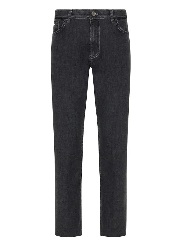 Gallus 5 Cep Gri Esnek Regular Fit İnce Denim Pantolon - 1