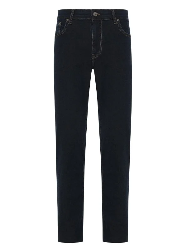 Gallus 5 Cep Lacivert Yeşil Efektli Esnek Regular Fit İnce Denim Pantolon - 1
