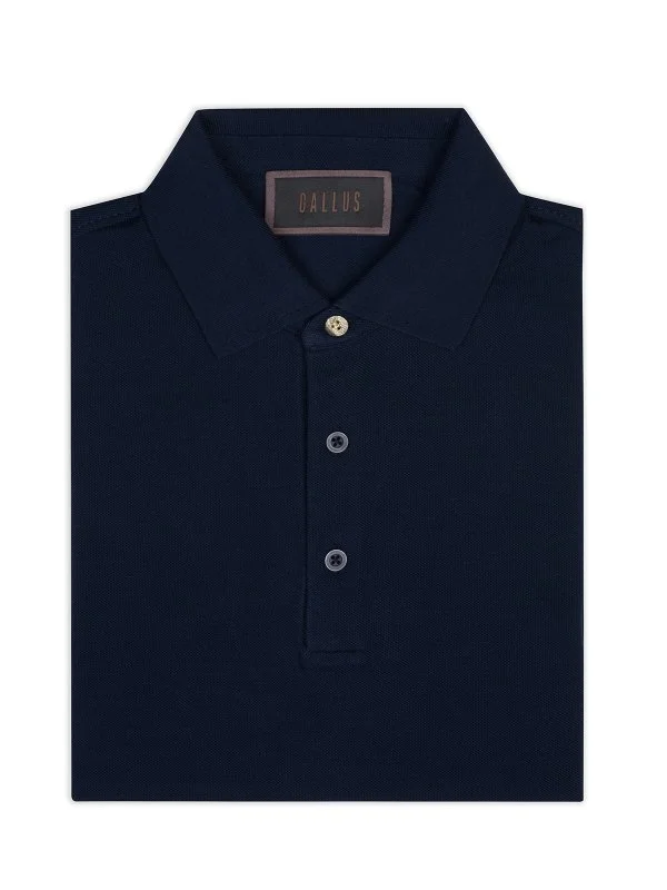 Gallus Lacivert Polo Yaka Pike Pamuk Regular Fit Tişört - 2