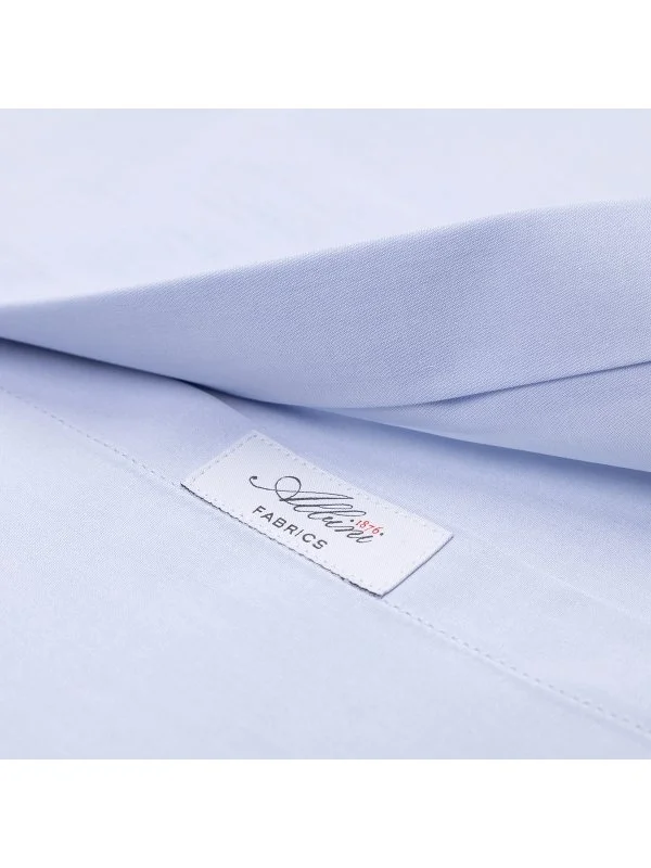 Germirli Açık Mavi Gizli Pat Klasik Yaka Tailor Fit Pamuk Gömlek - 4