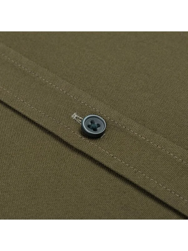 Germirli Albiate Haki Yeşili Tailor Fit Spor Oxford Erkek Utility Gömlek - 3