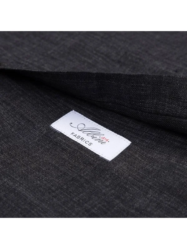 Germirli Albini Antrasit Düğmeli Yaka Tailor Fit Delave Keten Gömlek - 4